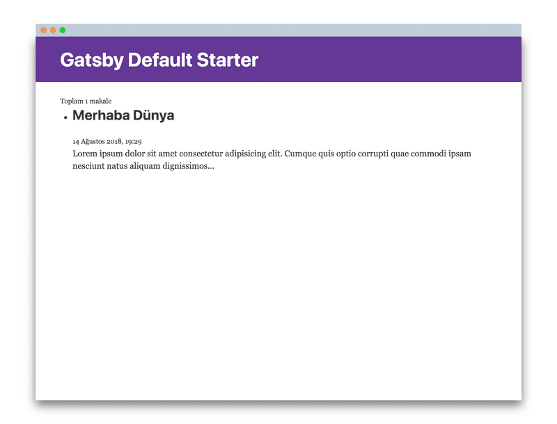 GatsbyJS ile makaleleri listelemek çok kolay